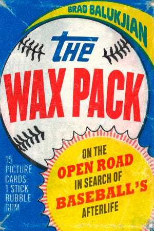 This photo provided by University of Nebraska Press shows the cover of "The Wax Pack," by Brad Balukjian. Brad Balukjian tore open a pack of 1986 Topps baseball cards, chewed the stale, brittle bubblegum and then planned a journey most sports fans could only dream about. [University of Nebraska Press via AP]