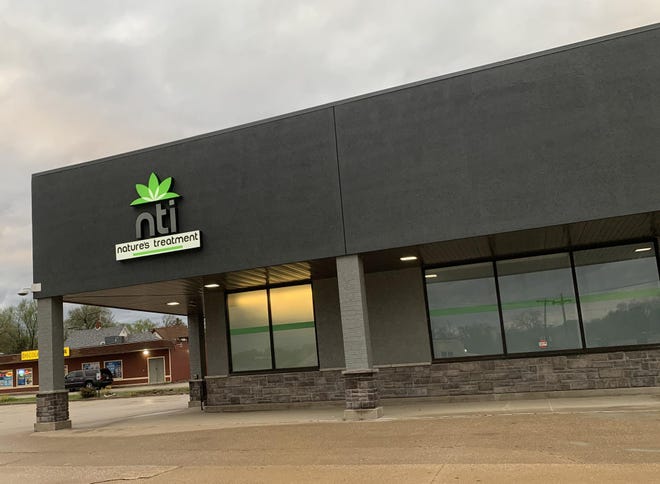 Nature’s Treatment of Illinois opened its Galesburg dispensary on Monday morning at the corner of Main and Henderson streets. [JAY REDFERN/THE REGISTER-MAIL]