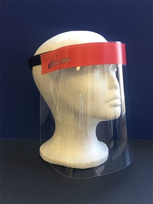 Middleton resident Joel Weitzman's company, Shear Color, is producing face shields for healthcare workers on the front lines of the coronavirus pandemic. [Courtesy Photo]