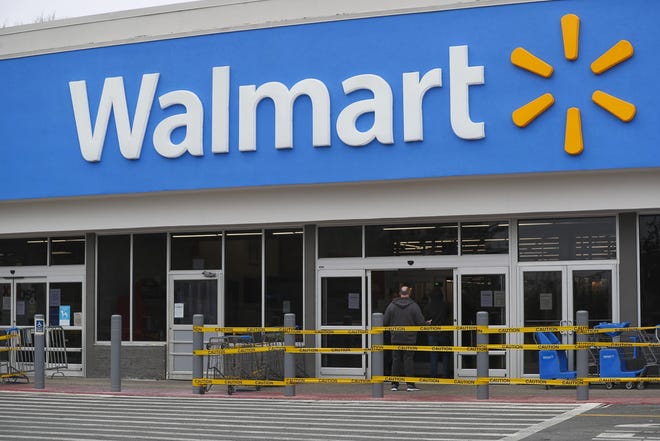 The Walmart in Abington is temporarily closed for deep cleaning and restocking on Thursday, April 30, 2020. As of Wednesday, May 6th the Abington store closed so all 180 employees can get tested for coronavirus. [Alyssa Stone/The Enterprise]