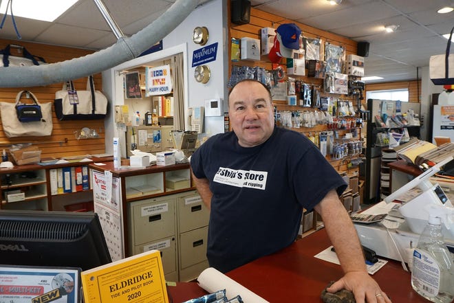 Nick DeRosa, owner of The Ship's Store and Rigging, a business at old Ben Boat Basin in Portsmouth, says “there is no guidance as to how the banks should process these loans.” [SANDOR BODO/THE PROVIDENCE JOURNAL]