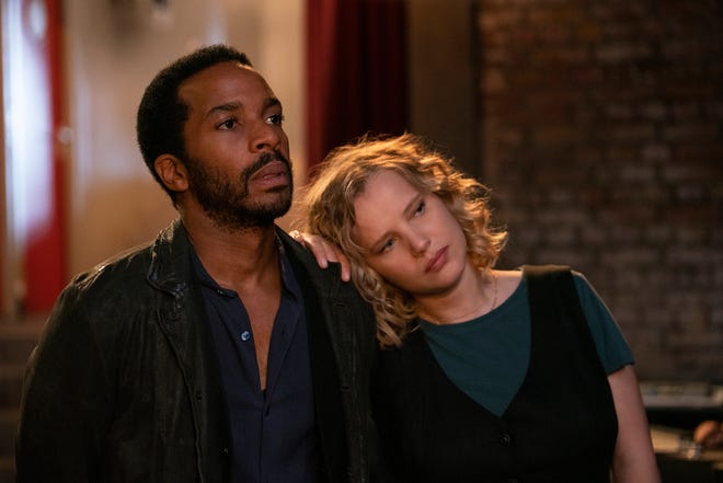 This image shows Andre Holland, left, and Joanna Kulig in a scene from "The Eddy." [Netflix]