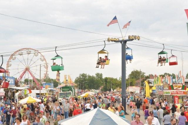 A crowd fills the Illinois State Fair. [Illinois State Fair]