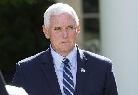 Vice President Mike Pence is not self-isolating after his press secretary tested positive for COVID-19 and will be back at work in the White House on Monday, a spokesman said Sunday, denying a published report. [Stefani Reynolds/CNP]