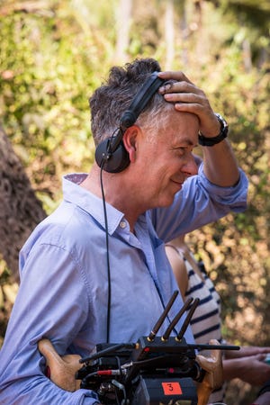 Michael Winterbottom, on the set of “The Trip to Greece.” [IFC Films]