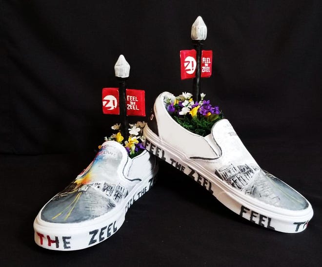 The “Feel the Zeel” shoe design, led by Zeeland West senior Kyra Bos. [Contributed]