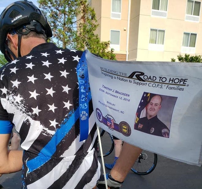 Road to Hope Shelby riders tackled 500 miles in 2019 to honor Shelby Police Officer Tim Brackeen who was killed in the line of duty in September 2016. [Special to The Star]