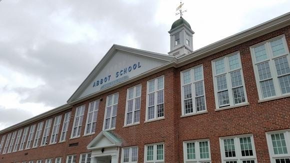 Holding Town Meeting within or outside a school, such as the Abbot School, is among the options on the table during the coronavirus crisis. [Wicked Local Staff File Photo]