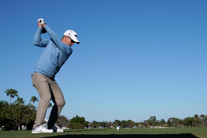 Kevin Streelman plays a shot on the 18th hole during the first round of the Honda Classic at PGA National Resort and Spa Champion course on Feb. 27, 2020, in Palm Beach Gardens, Fla. [Sam Greenwood/Getty Images/TNS]