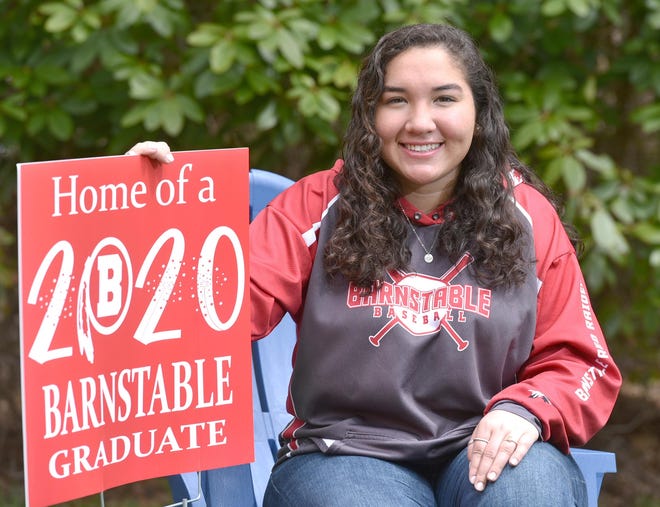 “We're trying to come up with a way to celebrate,” Barnstable High School senior class president Olivia Monteiro says of efforts to make sure this year's graduates don't miss out on traditional farewell activities with the school shut down amid the coronavirus pandemic. [Steve Heaslip/Cape Cod Times]