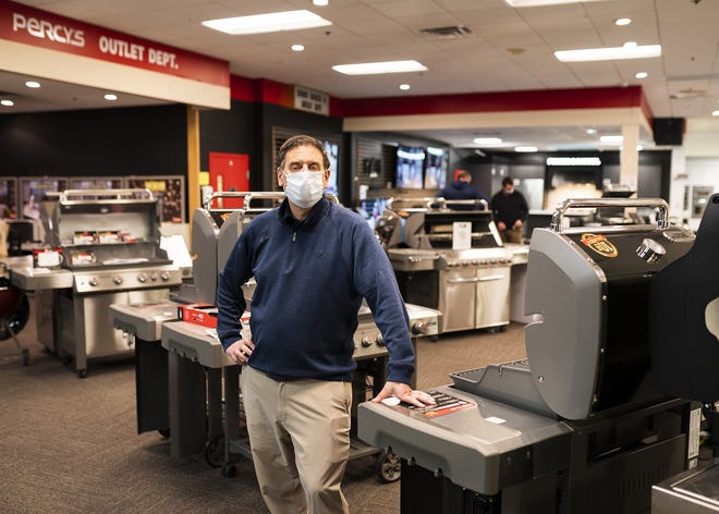 Alan Levine, owner of Percy's Appliances in Worcester, said he has been been fortunate to have had an increase in sales during the pandemic. [T&G Staff/Ashley Green]