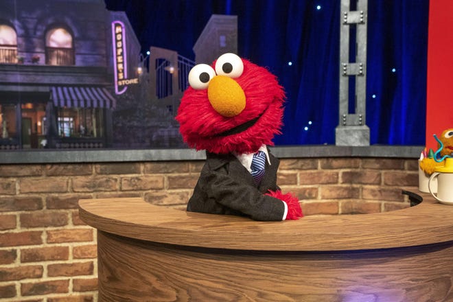 Elmo, the host of the family-friendly show “The Not Too Late Show with Elmo.” [Richard Termine/Sesame Workshop]