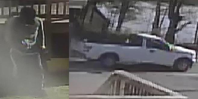 Pennsylvania State Police out of Blooming Grove are looking for a male suspect that allegedly robbed the Pickerel Inn in Porter Township on Wednesday. An image of the suspect and the suspect’s vehicle are pictured above. [PHOTOS CONTRIBUTED]