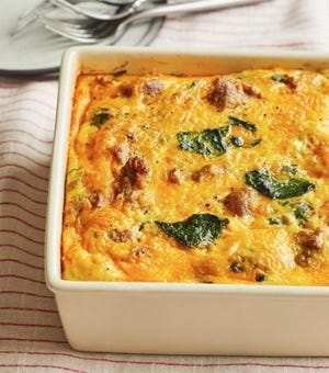 This Egg Casserole With Sausage and Spinach is from “Low Carb Yum” by Lisa MarcAurele. [Contributed by Lauren Volo]
