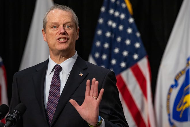 Gov. Charlie Baker does not share the same sense of urgency as the state's top elections officials and a range of advocacy groups about when officials must make a decision on how to conduct mail-in voting this fall. [Photo: Sam Doran/SHNS]