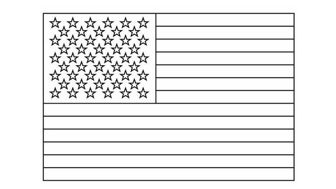 Color this United States flag as a Memorial Day activity.