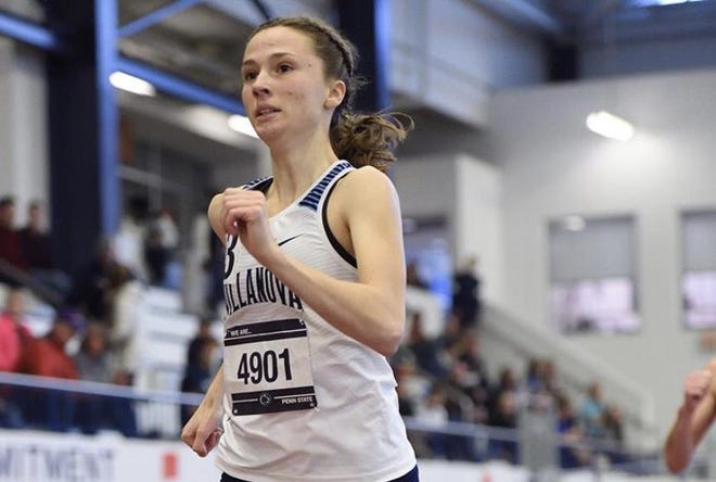 Portsmouth’s Nikki Merrill helped the Villanova cross country team earn a national tournament berth and the indoor track team claim the Big East championship as a freshman. [CONTRIBUTED PHOTO]
