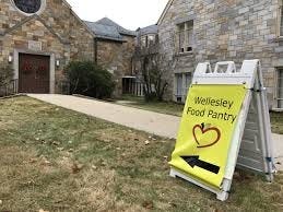 The Wellesley Food Pantry will temporarily relocate to its neighbor down the road, the Unitarian Universalist Society of Wellesley Hills, at 309 Washington St. (next to the Sprague Tower and across from Green's Hardware), while its present home, the Wellesley Hills Congregational Church, does some renovations. [Wicked Local file photo]