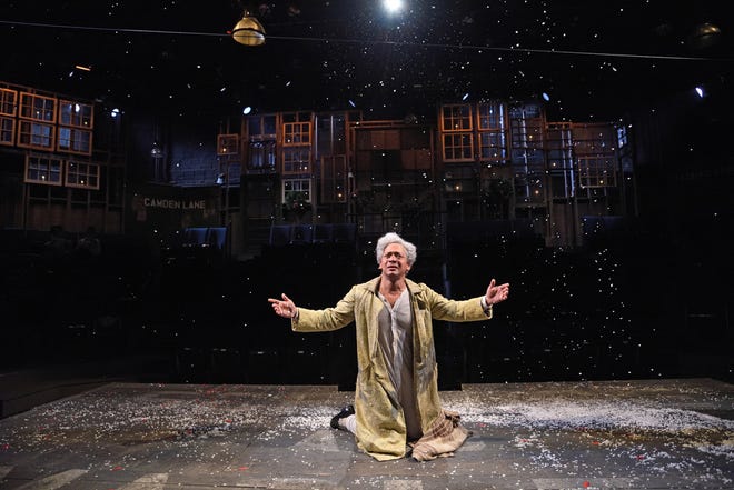 Trinity Rep plans to resume productions in November with its 43rd production of “A Christmas Carol.” The theater presents a new take on the classic every year. This photo shows Joe Wilson Jr. as Ebenezer Scrooge in 2017. The 2020 presentation will be directed by Curt Columbus. [Mark Turek]