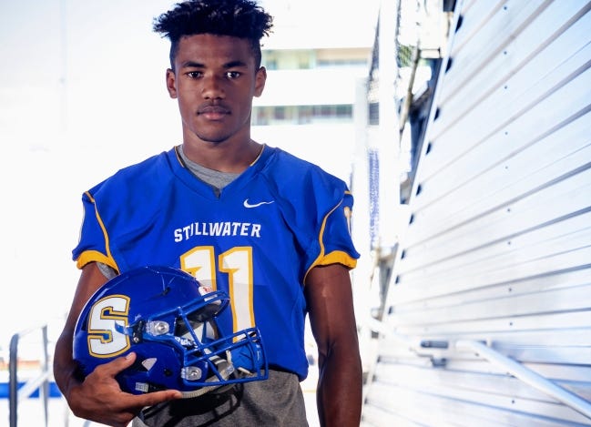 Stillwater cornerback Tevin Williams is No. 16 on The Oklahoman’s 2021 Super 30 list of top football recruits in the state. [Chris Landsberger/The Oklahoman]