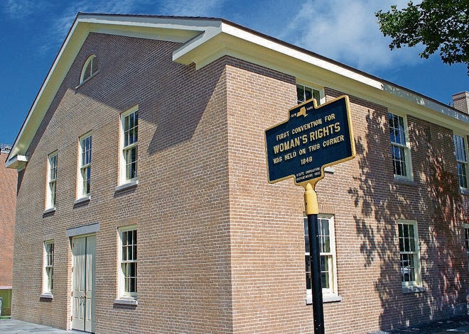 The rebuilt Wesleyan Chapel where the historic Women’s Rights Convention took place in 1848. [SENECA COUNTY CHAMBER OF COMMERCE]