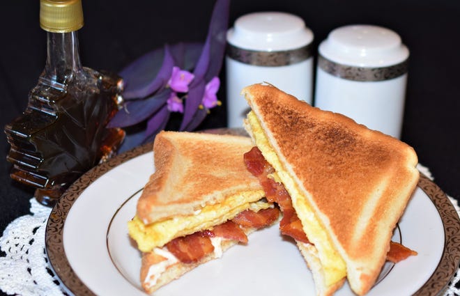 Maple bacon, mayonnaise and egg sandwich. [Nick Thomas]