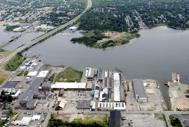 Aerial view of the former Revere Copper and Brass, Inc. site on the New Bedford waterfront in 2007. [STANDARD-TIMES FILE PHOTO]