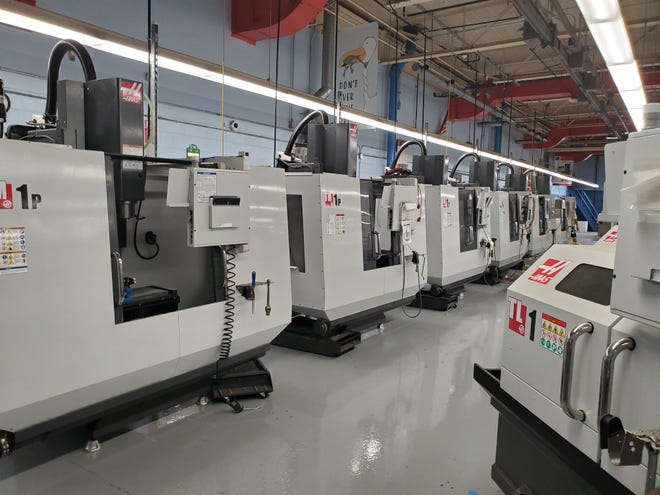 The newly remodeled machine technology shop at Greater New Bedford Regional Vocational Technical High School [CONTRIBUTED]