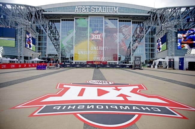 AT&T Stadium in Arlington, Texas, awaits the 2019 Big 12 Championship Game last December. [Bryan Terry/The Oklahoman]