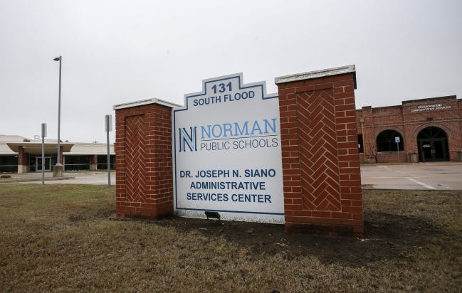 Exterior of the administrative offices for Norman Public Schools, 131 S. Flood, in Norman on Tuesday, March 17, 2020. [Nate Billings/The Oklahoman]