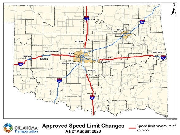 Oklahoma Road Conditions Map Your Trip To Dallas Is Getting Shorter: Speed Limit To Increase To 75 Mph  On Rural Sections Of I-35 And I-40