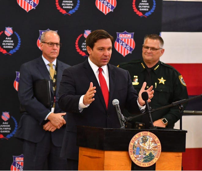 VIERA -- Gov. Ron DeSantis, having gagged county health directors, has been pressuring school districts like Palm Beach County to include in-person learning in their school reopening plans.ghows-LK-200819743-1d7ee5ab.jpg