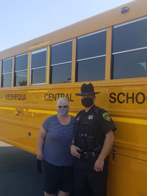 Deputies have been assigned to Operation Safe Stop at the six schools where Deputy
Sheriffs serve as School Resource Deputies in Livingston County Schools: York, Livonia, Keshequa (pictured here), Dansville, Mt Morris, and Genesee Valley BOCES. [PHOTO PROVIDED]