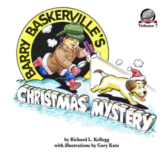 Pictured is the cover art for “Barry Baskerville’s Christmas Mystery,” a new book by Dr. Richard Kellogg, professor emeritus of psychology at Alfred State College.