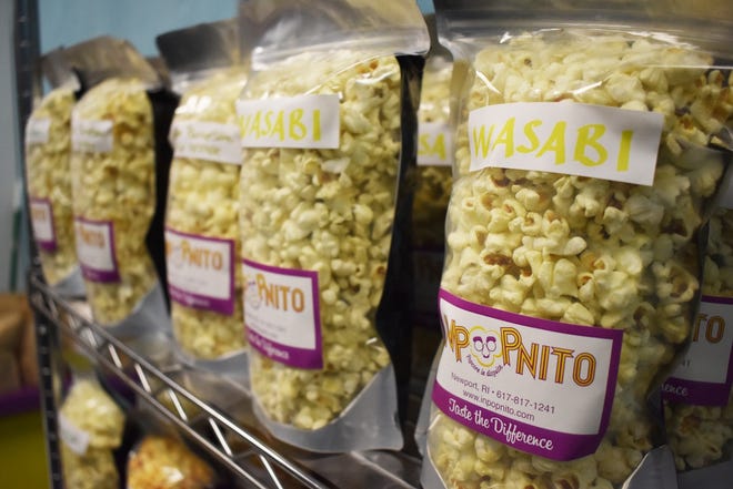Wasabi is one of the 100 flavors of Inpopnito popcorn. [Herald News photo | Colin Furze]