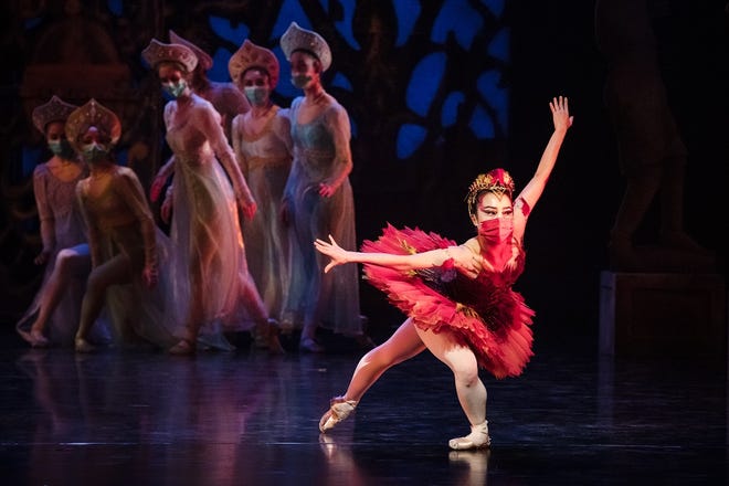 Principal dancer DaYoung Jung plays the title character in Oklahoma City Ballet's "The Firebird." [Kate Luber photo]