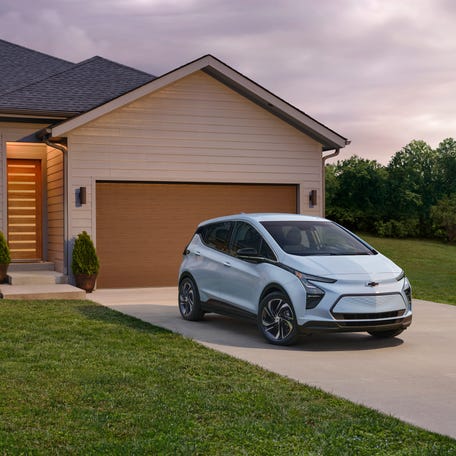 A 2023 Bolt EV. General Motors is ending production of the model at the end of 2023.
