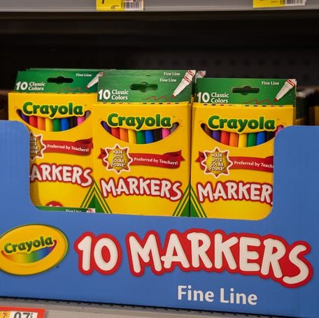 Walmart touts its back-to-school deals as matching the same prices as last year and offering the 14 most popular items on school supply lists for under $13 total – including composition notebooks and Crayola crayons for 50 cents each.