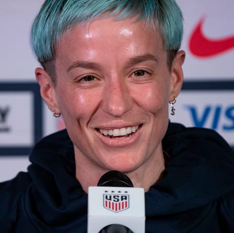Megan Rapinoe says the USWNT is embracing the pressure leading into Tuesday's game vs. Portugal. "We go into these moments like, 'Hell yeah. This is exactly where we want to be,'" Rapinoe said.