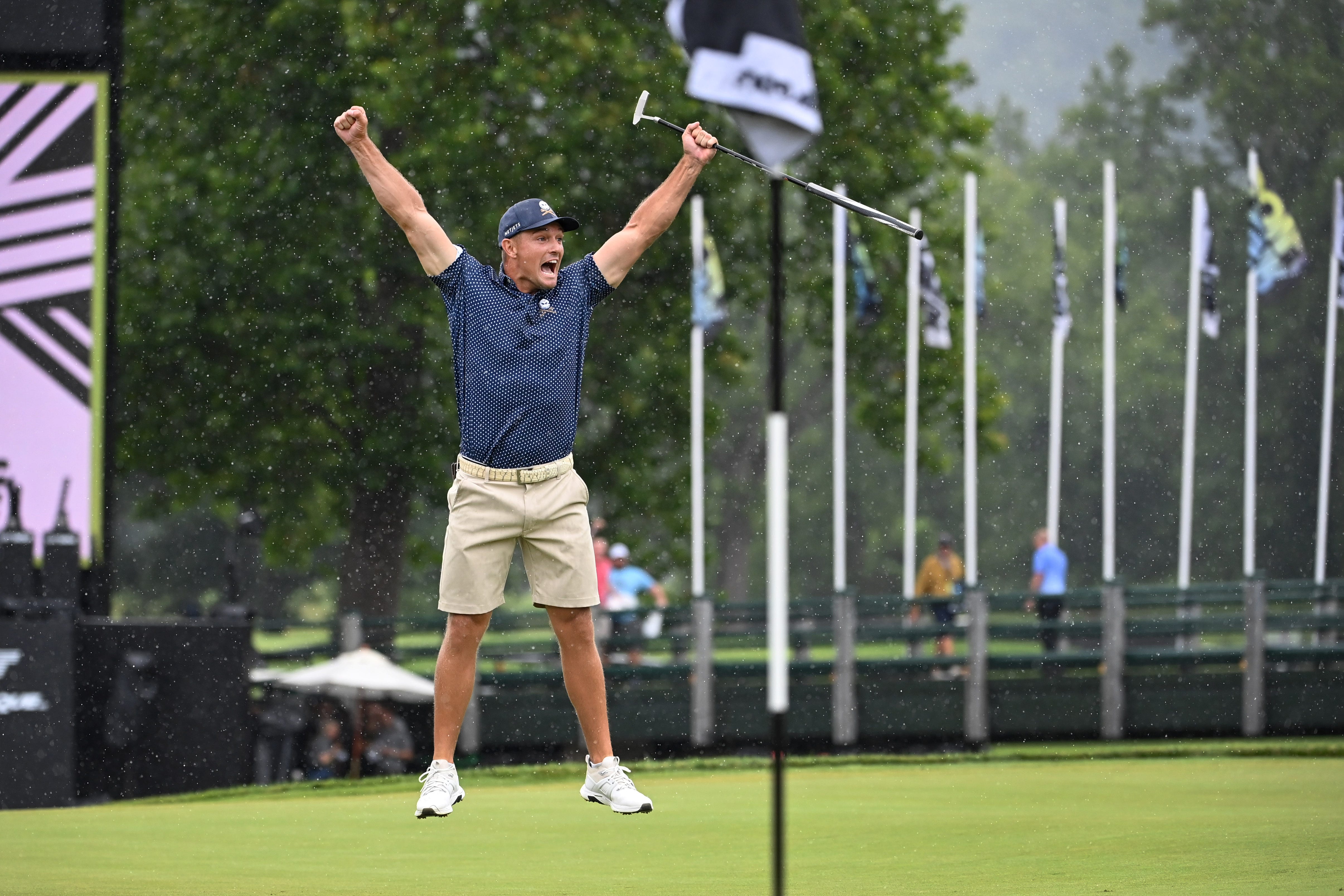 Bryson DeChambeau claims first LIV tournament victory after record