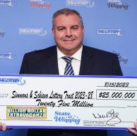 Marco Schiavo claiming the $25 million prize
