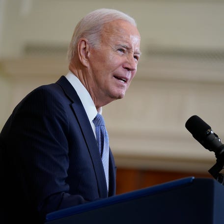 President Joe Biden speaks on the anniversary of the Inflation Reduction Act during an event in the East Room of the White House, Wednesday, Aug. 16, 2023, in Washington. (AP Photo/Evan Vucci, File)