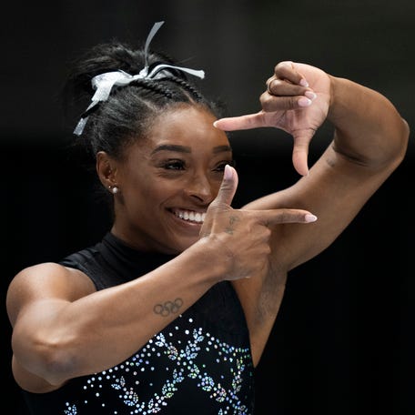 Simone Biles won her eighth U.S. gymnastics title, breaking a tie with Alfred Jochim for the most by a U.S. gymnast.