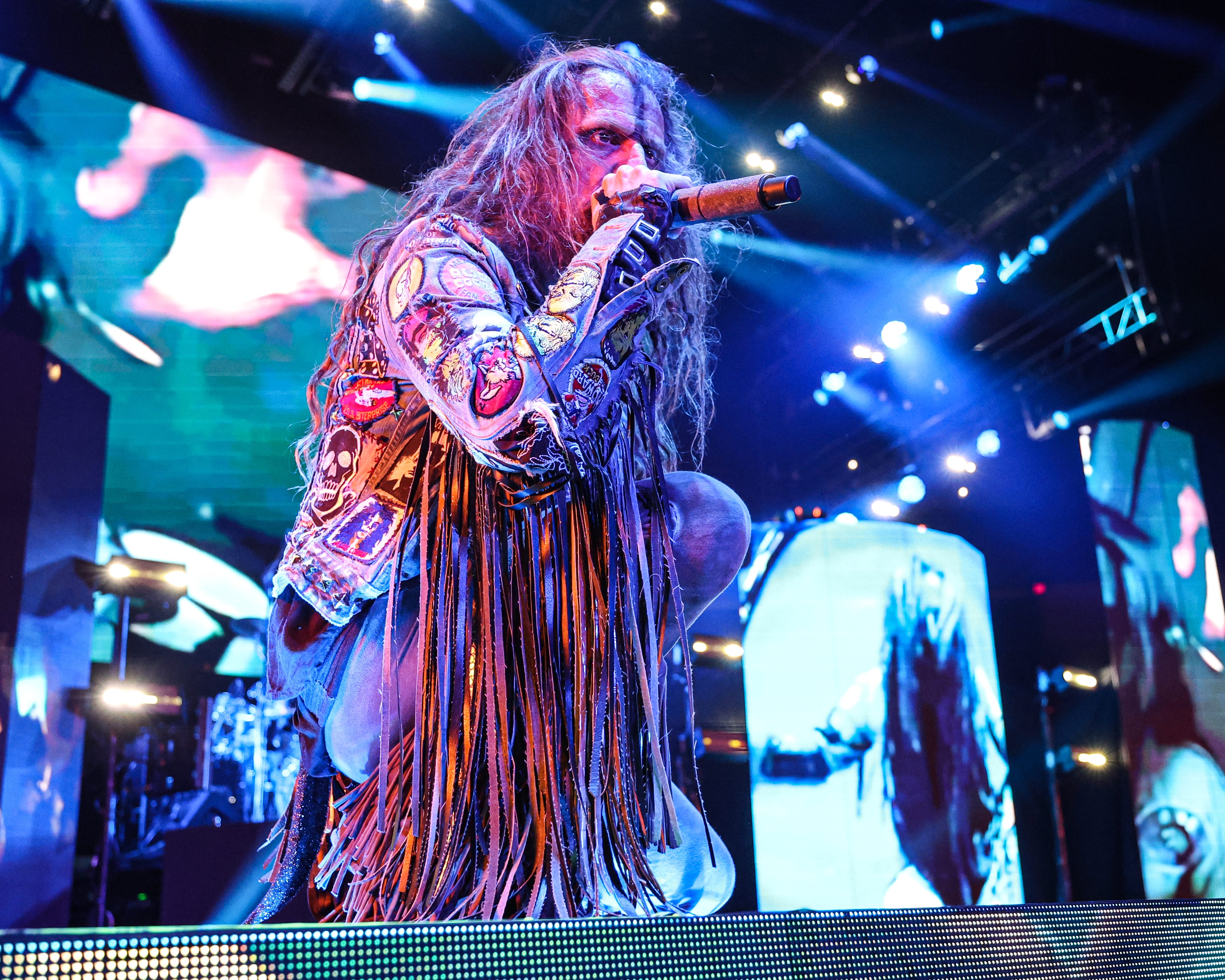 Rob Zombie brought his horror and sci-fi themed lyrics, along with his elaborate 