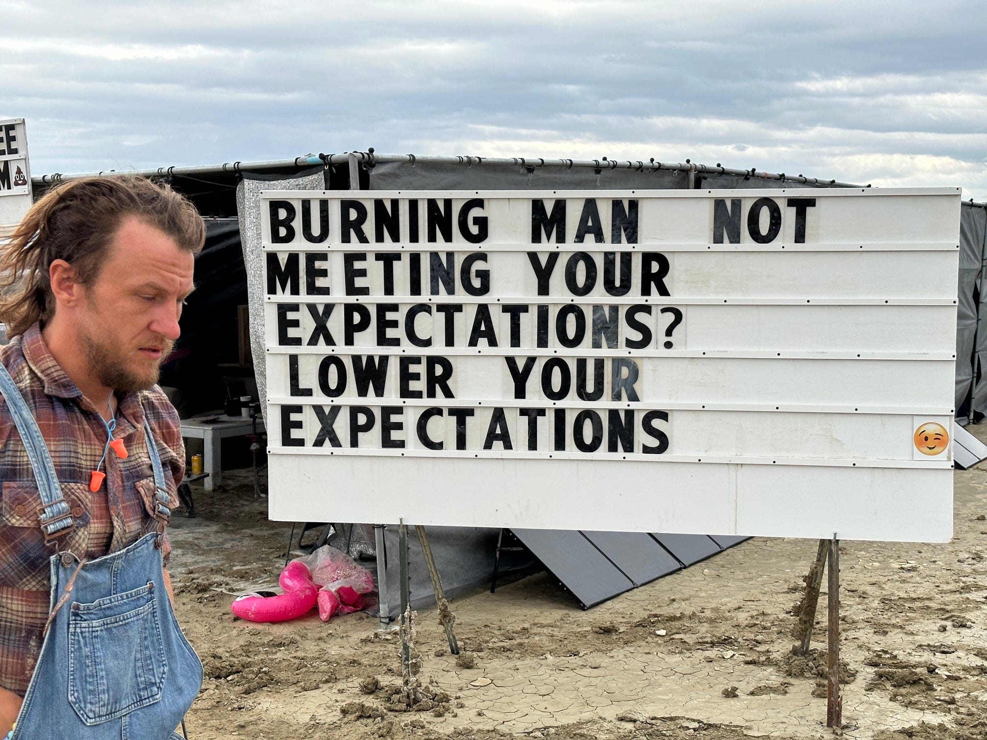 Sign at Burning Man.