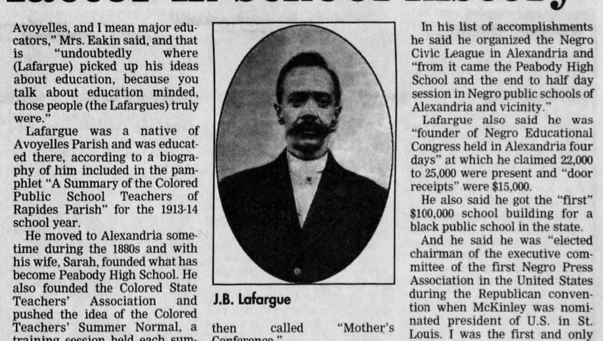 Founder of Alexandria’s Peabody High School shaped course of Black education in state