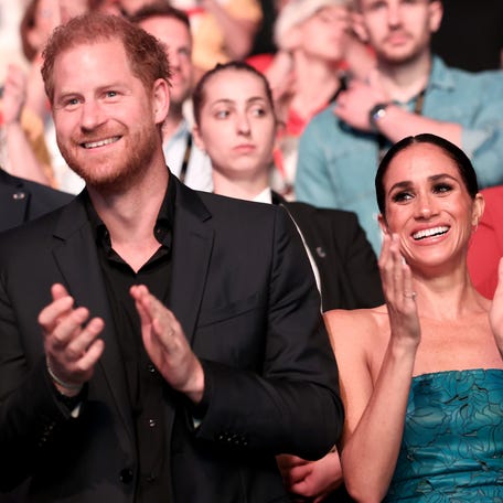 September 16, 2023 : Prince Harry, Duke of Sussex, Meghan, Duchess of Sussex attend the closing ceremony of the Invictus Games DŸsseldorf 2023 at Merkur Spiel-Arena in Duesseldorf, Germany.