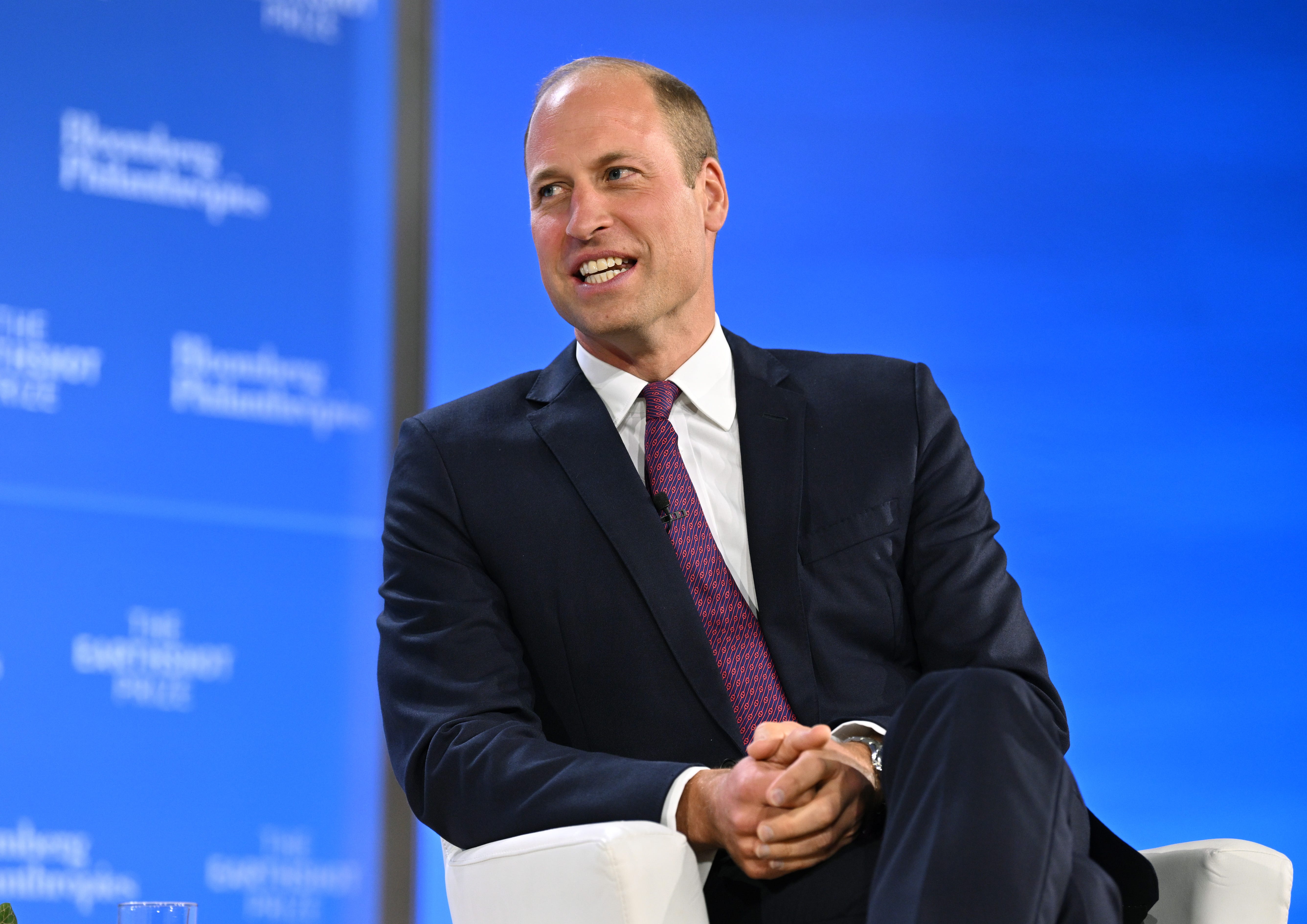 NEW YORK, NEW YORK - SEPTEMBER 19: Prince William, Founder and President of The Earthshot Prize speaks onstage during The Earthshot Prize Innovation Summit In Partnership with Bloomberg Philanthropies at The Plaza Hotel on September 19, 2023 in New York City. (Photo by Bryan Bedder/Getty Images for Bloomberg Philanthropies) ORG XMIT: 775920234 ORIG FILE ID: 1691185506