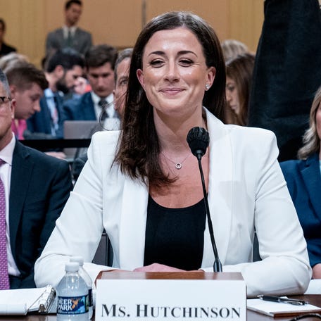 Cassidy Hutchinson, top former aide to Trump White House chief of staff Mark Meadows, appears before the House select committee investigating the Jan. 6 attack on the U.S. Capitol continues to reveal its findings of a year-long investigation at the Capitol in Washington, Tuesday, June 28, 2022.