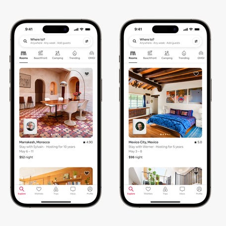 The Airbnb app